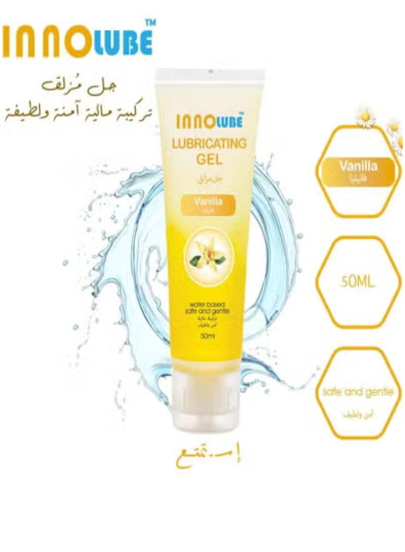 InnoLube Set Of Two Pieces Lubricating Gel Vanilla Water Based Safe And Gentle 2X50ml - Image 3