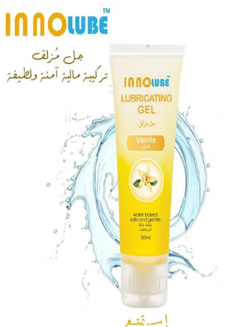 InnoLube Set Of Two Pieces Lubricating Gel Vanilla Water Based Safe And Gentle 2X50ml - Image 2
