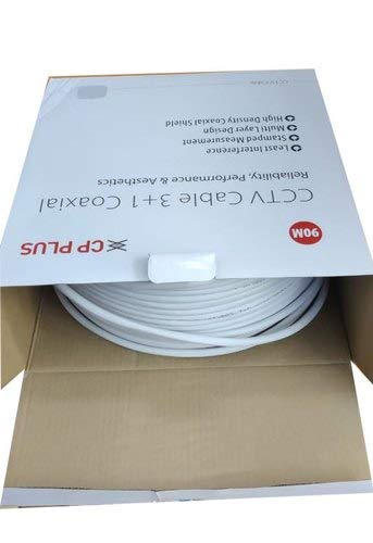 CP PLUS CCTV Cable 3+1 Coaxial 90 mtr, CCTV Cable Connectors (White) - Image 5