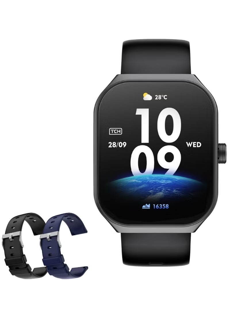 TCH Calling Smart Watch Z10 Pro Swift Men Women Bluetooth Call Z10 Pro Amoled Display Touch Screen Fitness Tracker, Heart Rate Blood Oxygen Sleep Monitor, Activity Tracker Waterproof 1 ATM for Android and IOS Phones 7 Days Battery (UAE Version)