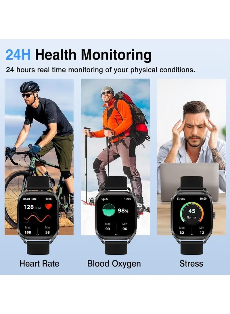 TCH Calling Smart Watch Z10 Pro Swift Men Women Bluetooth Call Z10 Pro Amoled Display Touch Screen Fitness Tracker, Heart Rate Blood Oxygen Sleep Monitor, Activity Tracker Waterproof 1 ATM for Android and IOS Phones 7 Days Battery (UAE Version) - Image 5