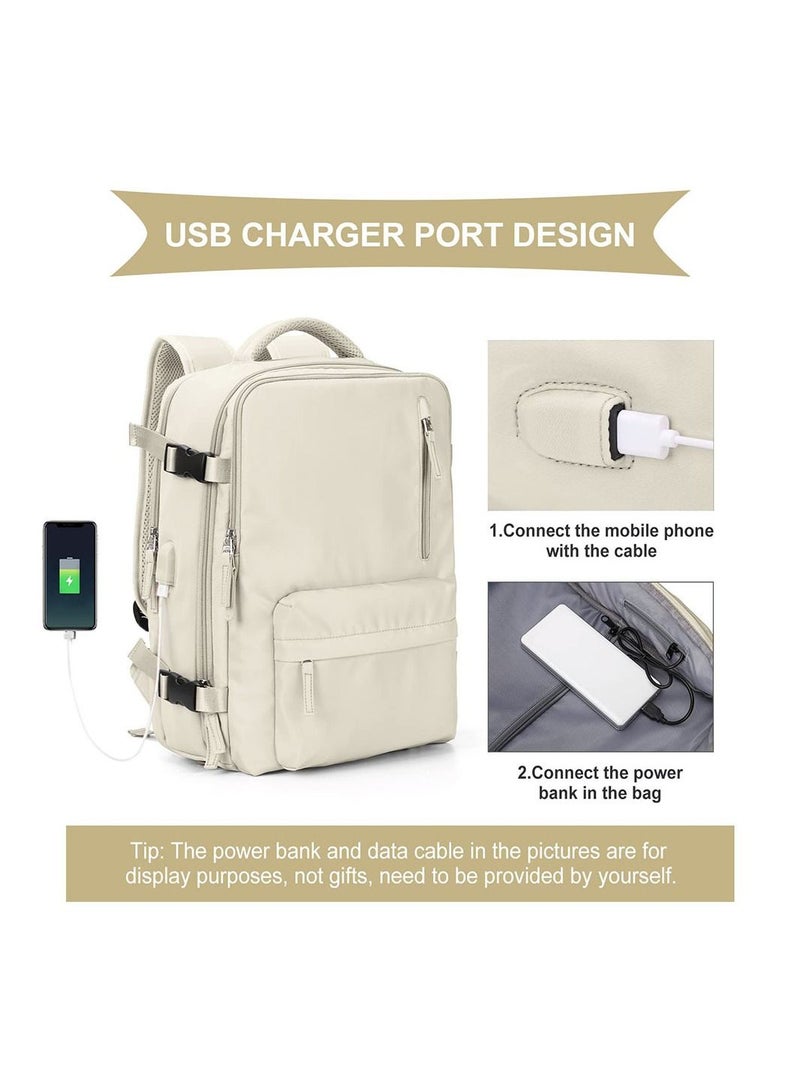 Cool Baby COOLBABY Travel Backpack Hiking Backpack Waterproof Outdoor Sports Rucksack Casual Daypack with USB Charging Port Shoes Compartment - Image 3