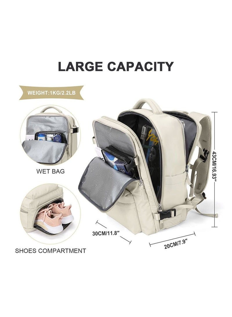 Cool Baby COOLBABY Travel Backpack Hiking Backpack Waterproof Outdoor Sports Rucksack Casual Daypack with USB Charging Port Shoes Compartment - Image 5