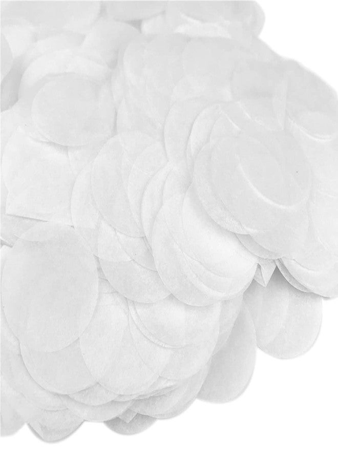 Kaemi White Round Tissue Paper Confetti 5000 Pieces 1 inch Paper Circle Confetti Dots for Table Parties & Celebrations - Image 1