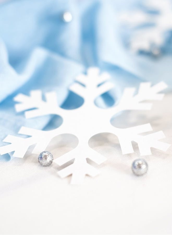 Beistle Mini Snowflake Christmas Cutouts-10 Pcs, 5", White - Image 4