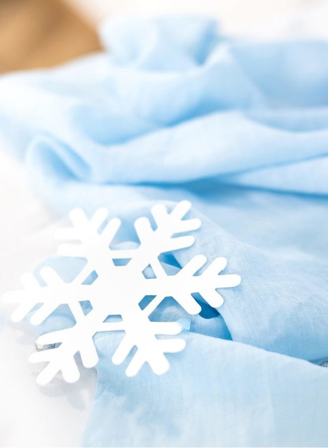 Beistle Mini Snowflake Christmas Cutouts-10 Pcs, 5", White - Image 2