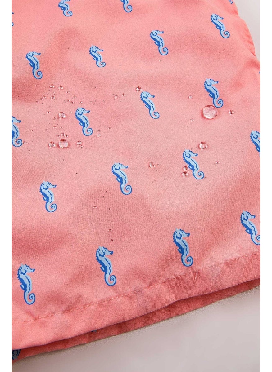 Gold Class Kidswear Sea Horse Patterned Water Repellent Men's Swim Shorts  - Image 5