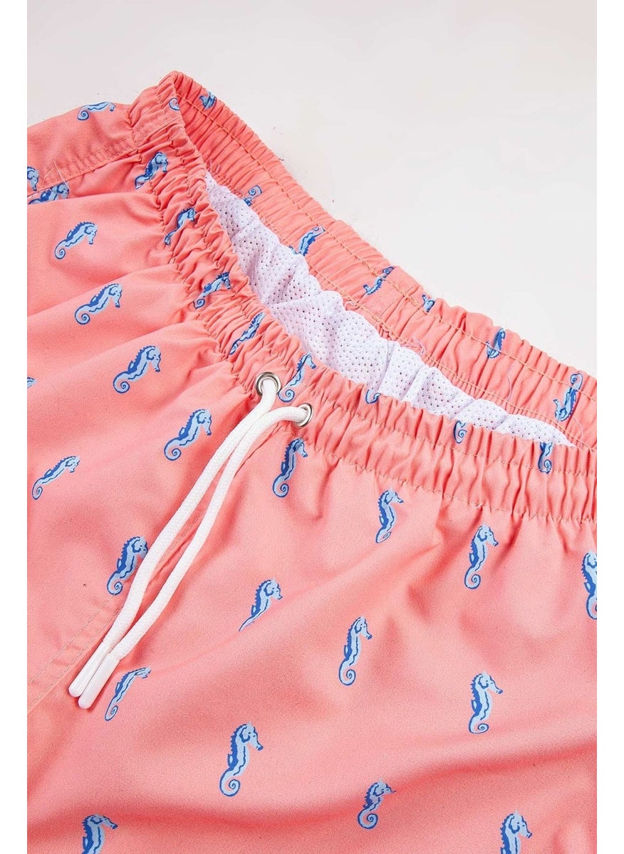 Gold Class Kidswear Sea Horse Patterned Water Repellent Men's Swim Shorts  - Image 4