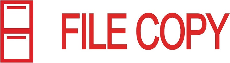 AccuStamp 2 File Copy Stamp, Shutter Pre-Inked One-Color FILE COPY Stamp, 1/2" x 1 5/8" Impression, Red Ink - Image 5