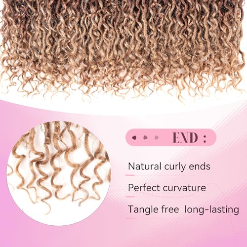 Aipin New Goddess Locs Crochet Hair 18 Inch Boho River Locs Hippile Wavy Crochet With Curly Hair In Middle And Ends Braids Hair Extensions (8 Packs,18 inch, OM3T3027) - Image 5
