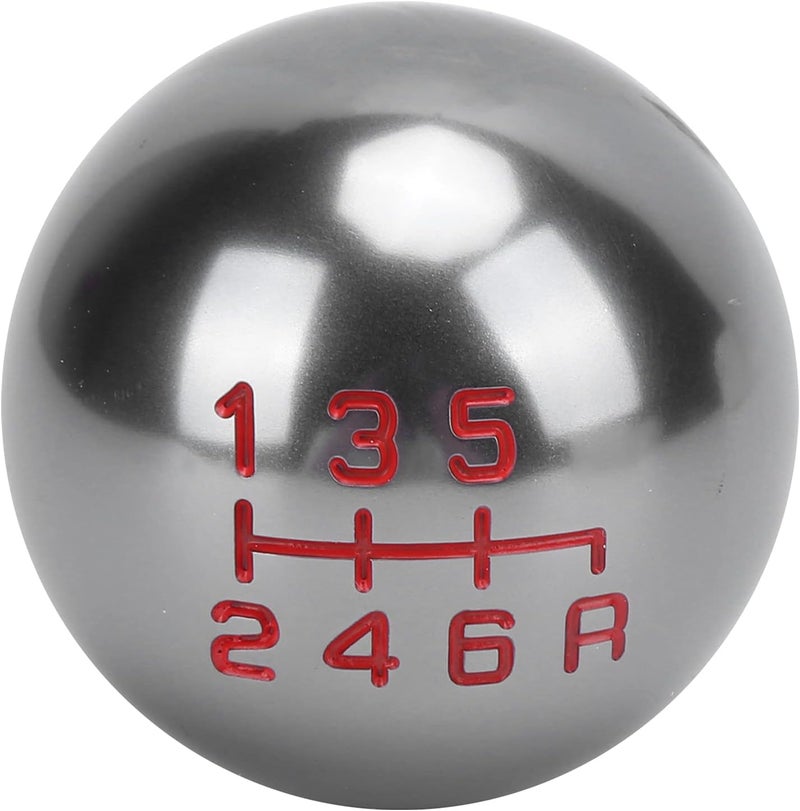 Gear Shift Knob Round Replacement M10x1.5, Aluminium Alloy, Diameter 48mm - Comfortable Grip, Easy Installation, Fits Manual Fit and S2000 (6-speed gray) - Image 3