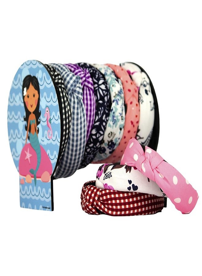 The Rosette Imprint Acrylic Hairband Organiser for Girls Kids Women | Durable Headband Holder | Compact 6 x 8.5 x 7 in Size | Hairband Stand for Girls | Stylish Mermaid Design - Image 1