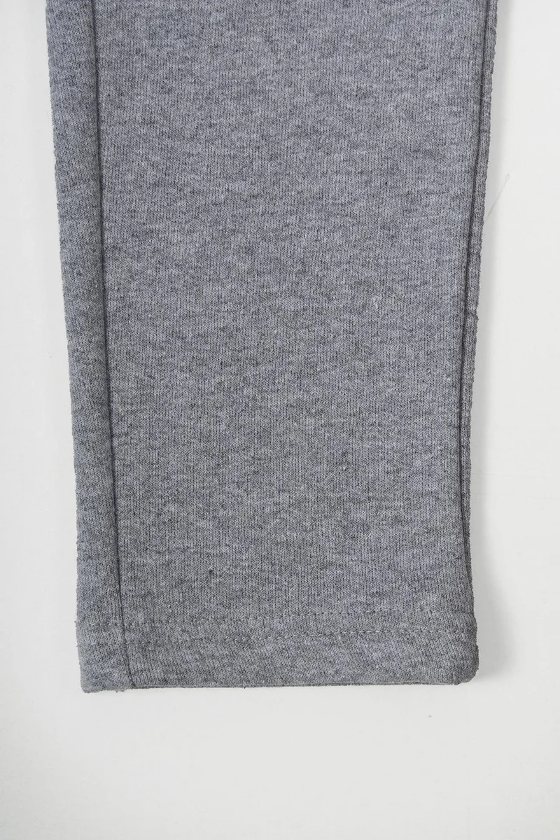mmetalic Gray Thick Cotton Elastic Waistband Side Pocket 5-6-7-8-9-10-11-12 Years Old Boy Tracksuit Bottoms