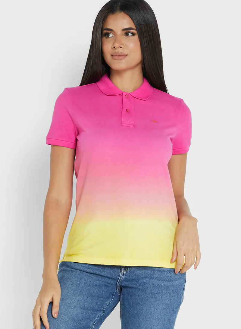 Lauren Ralph Lauren Polo Neck Colorblock T-Shirt