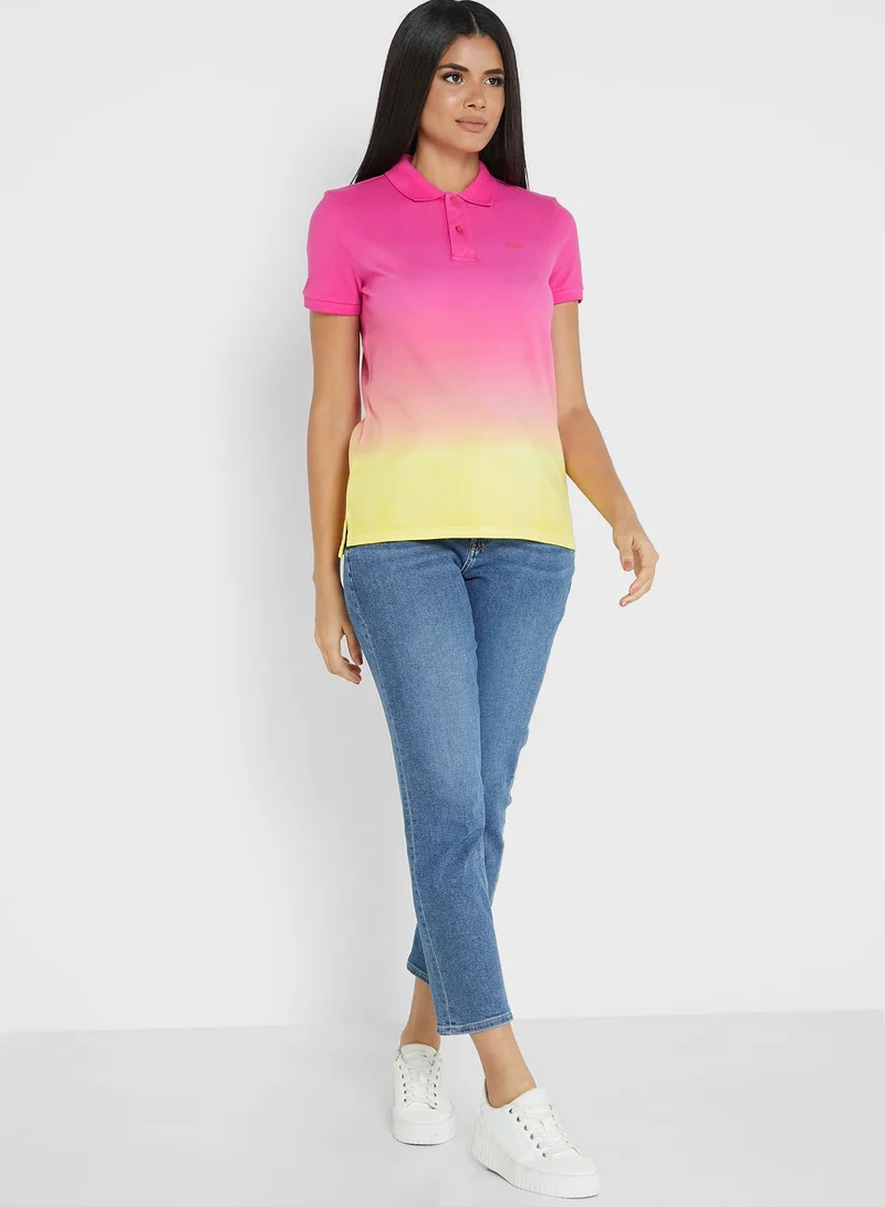 Lauren Ralph Lauren Polo Neck Colorblock T-Shirt