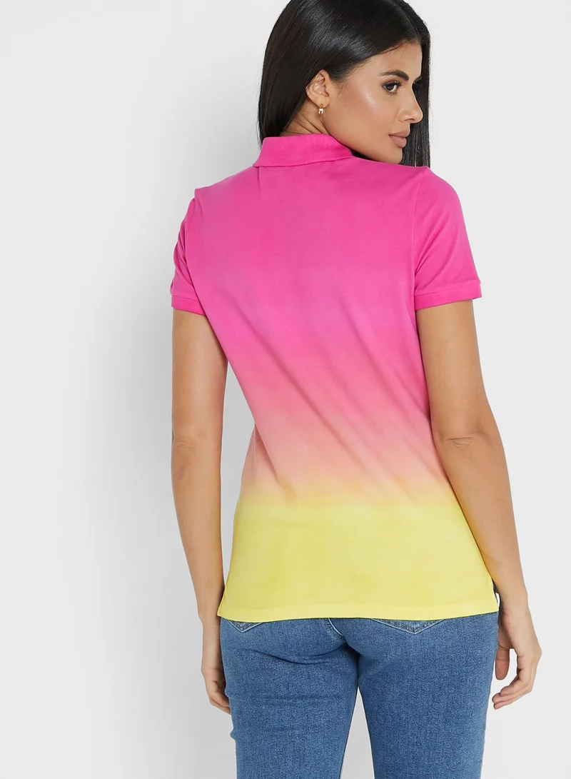 Lauren Ralph Lauren Polo Neck Colorblock T-Shirt