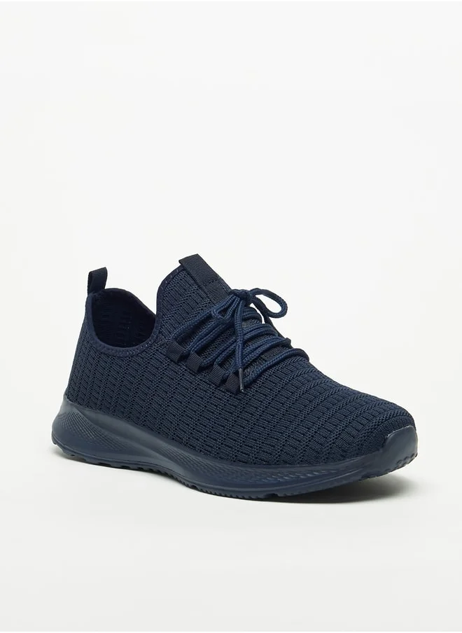 Oaklan by Shoexpress Oakland Mesh Textured Shoes with Lace-Up Closure