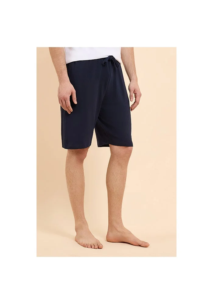 R&b  Solid Lounge Shorts with Drawstring Waist for Men | Best Price UAE