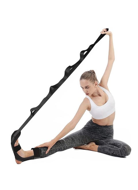 Yoga Stretch Out Strap Multi Loops Adjustable Exercise Band Leg and Calf Stretcher Strap with Adjustable Loops