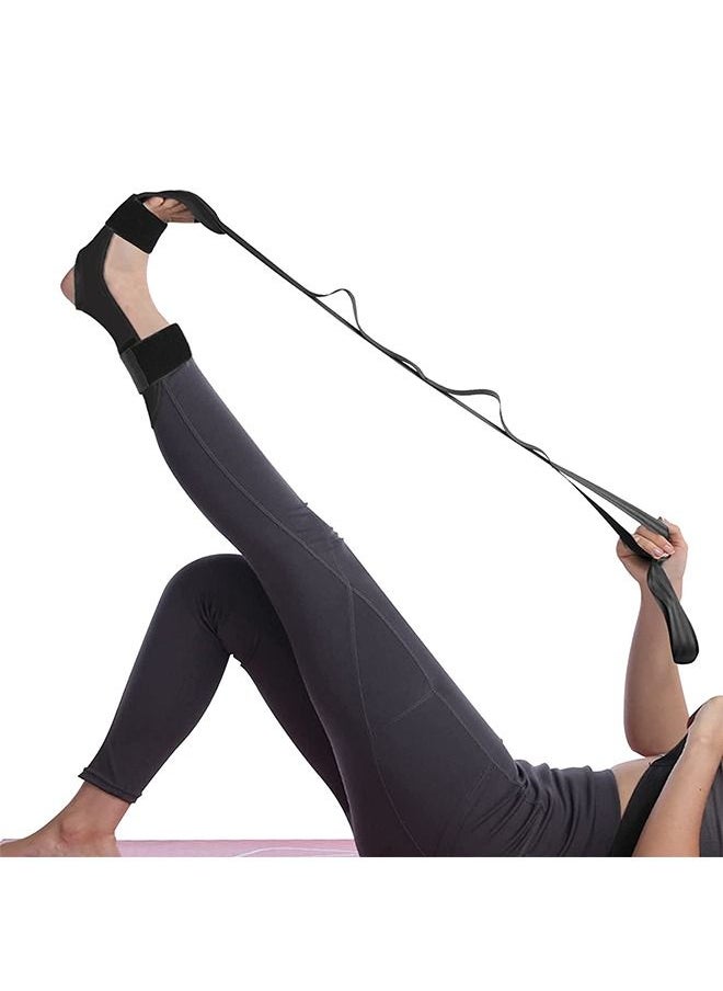 Generic - Yoga Stretch Out Strap Multi Loops Adjustable Exercise Band Leg and Calf Stretcher Strap with Adjustable Loops - Image 1