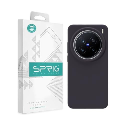 SPRIG Compatible with vivo x200 Pro Premium SilkTone Back Cover Drop Tested Shock Proof Mobile Case for Men, Women, Boys and Girls with Camera Protection (Charcoal Grey) - Image 1