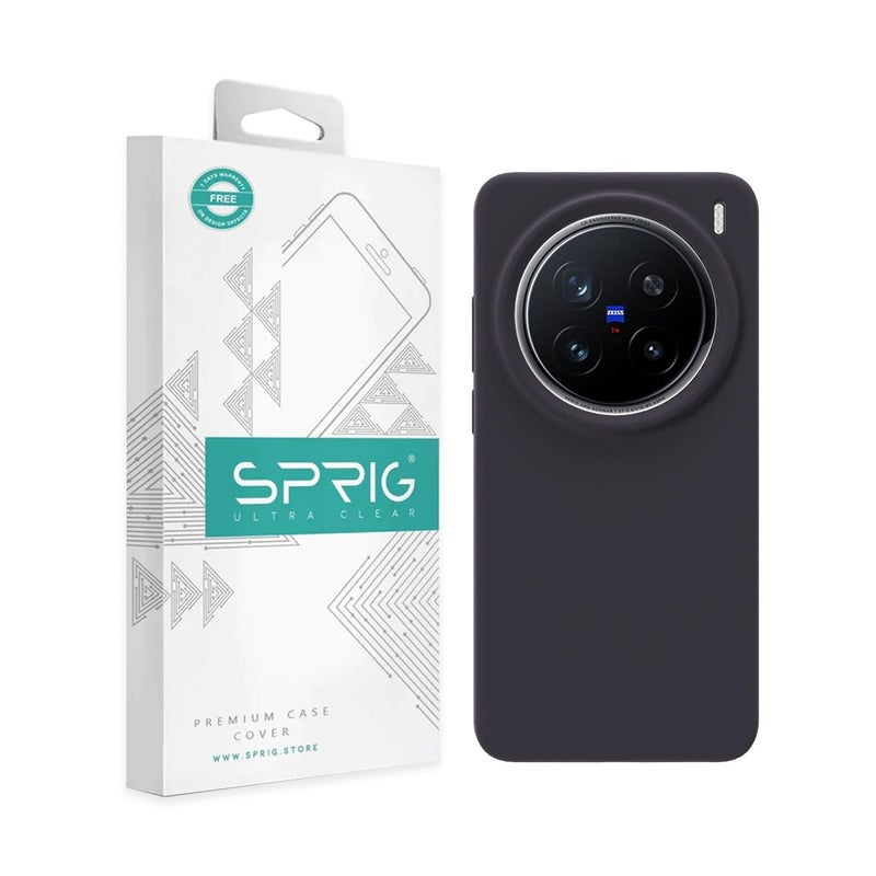 SPRIG Compatible with vivo x200 Pro Premium SilkTone Back Cover Drop Tested Shock Proof Mobile Case for Men, Women, Boys and Girls with Camera Protection (Charcoal Grey) - Image 5