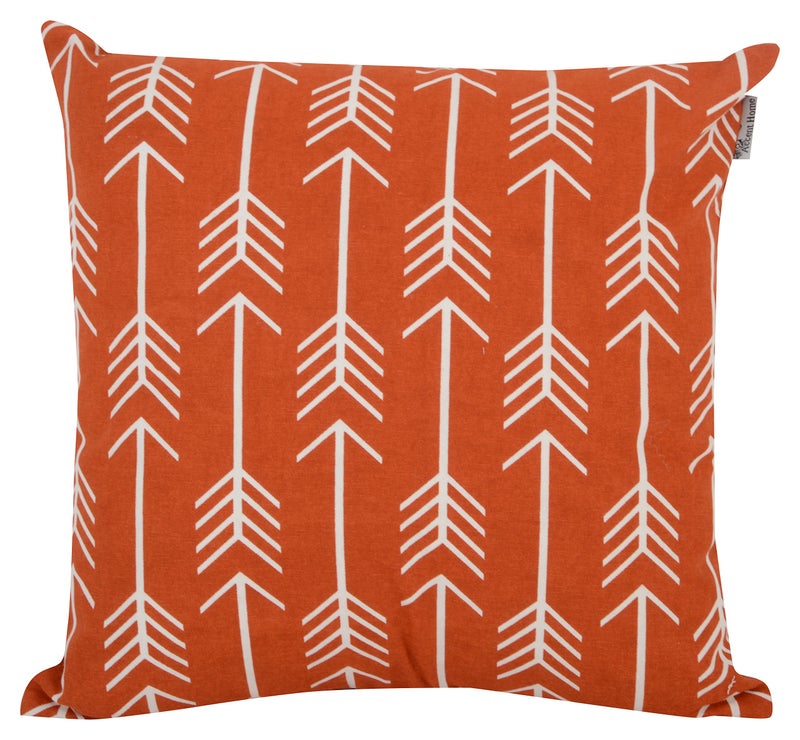 ACCENTHOME Accent Home Cotton Canvas Throw Cushion Cover Printed Both Side For Home Sofa Couch, Chair Back Seat,4pc pack 18x18" in Color Rust - Image 4