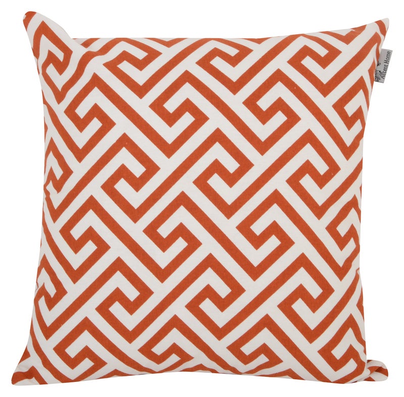 ACCENTHOME Accent Home Cotton Canvas Throw Cushion Cover Printed Both Side For Home Sofa Couch, Chair Back Seat,4pc pack 18x18" in Color Rust - Image 5