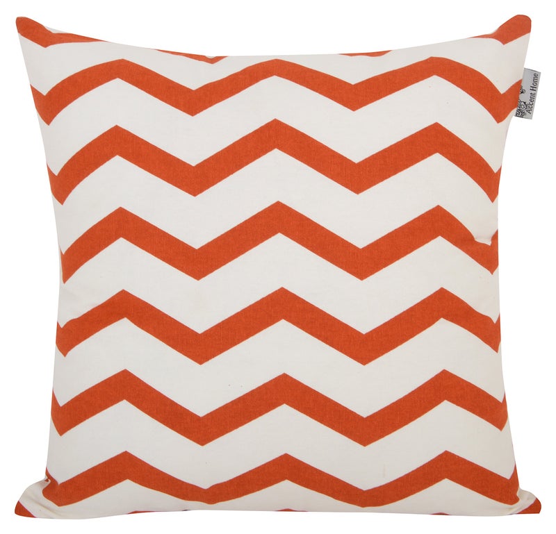 ACCENTHOME Accent Home Cotton Canvas Throw Cushion Cover Printed Both Side For Home Sofa Couch, Chair Back Seat,4pc pack 18x18" in Color Rust - Image 3