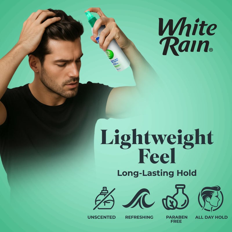 White Rain Hairspray Extra Hold Unscented, 7 oz (Pack of 2) - Non-Aerosol Hair Spray Extra Hold for Men & Women, Advanced Formula with Humidity Protection, Fragrance-Free, Non-Sticky, All Hair Types - Image 3