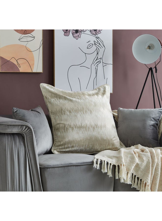 NIBEMINENT Regency Textured Jacquard Cushion Cover Beige 65 x 65cm - Image 4