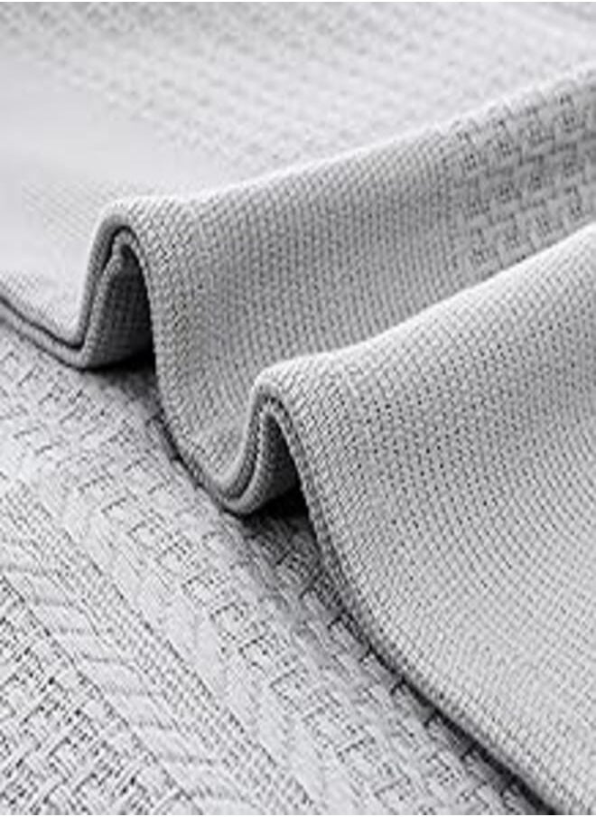 MEHALLA Mehalla Doby Bed Cover, Single Size, Light Gray 