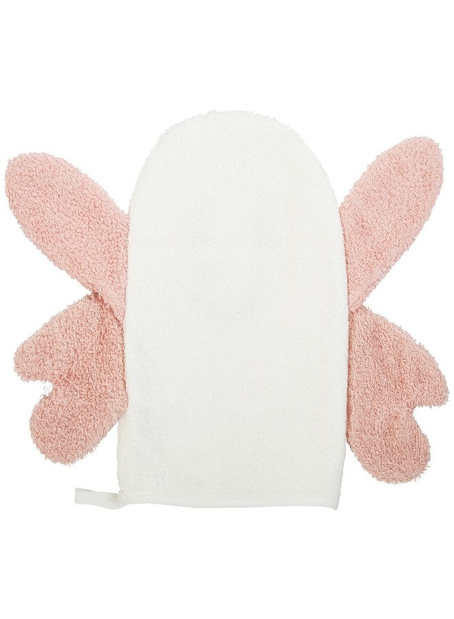 C.R. Gibson BMIT-24246 Cute Butterfly 100% Cotton Gender Neutral Baby Wash Cloth Bath Mitt, 6.625" W x 7.5" L, Multicolor - Image 2
