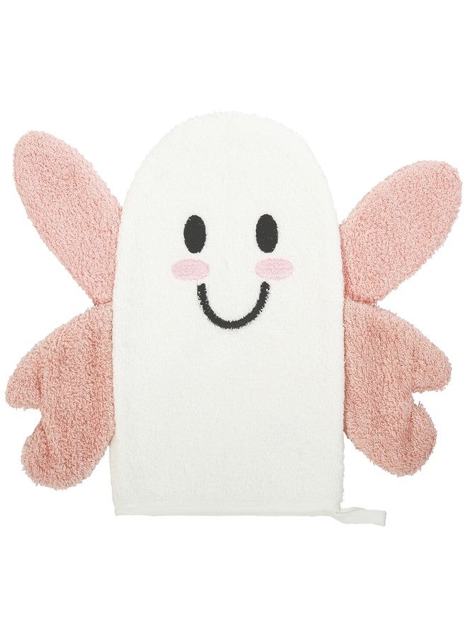 C.R. Gibson BMIT-24246 Cute Butterfly 100% Cotton Gender Neutral Baby Wash Cloth Bath Mitt, 6.625" W x 7.5" L, Multicolor - Image 1