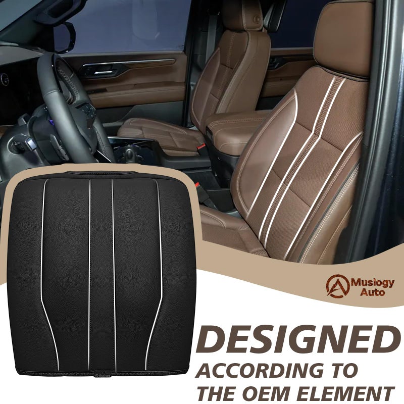 Muslogy Center Console Armrest Cover Fit for Chevy Silverado GMC Sierra 2019-2026, GMC Yukon & Chevy Tahoe & Suburban 2021-2026 Accessories, Armrest Pad Console Lid Cushion Vegan Leather Regular Thick - Image 4