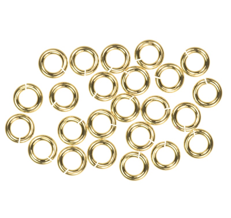 24 4mm 14K Gold Fill Jump Lock Rings 20 Gauge 235mm Inner Diameter  Secure and Versatile Jewelry Findings for Necklaces Bracelets Earrings and DIY Projects 24Pack gf10020ga4mm