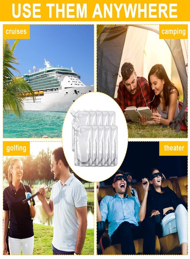 مينبلان أكياس بلاستيكية قابلة لإعادة الاستخدام من مينبلان، 100 قطعة، أكياس ضغط شفافة مانعة للتسرب مع قمع، مثالية لتوزيعات الحفلات (8 أونصة، فوهة مائلة). - Image 5