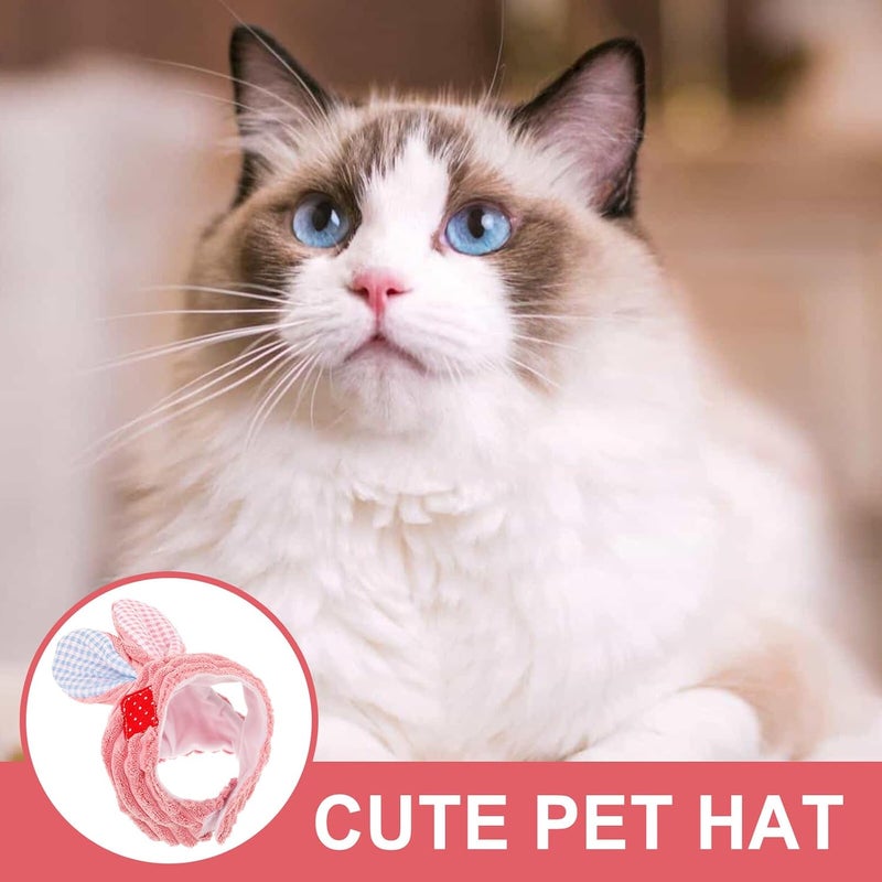 Alasum Easter Bunny Pet Hat with Decorative Rabbit Ears, Cartoon Dog and Cat Costume Headdress for Holiday Party and Photos, Soft Comfortable Pet Headwear - Image 5