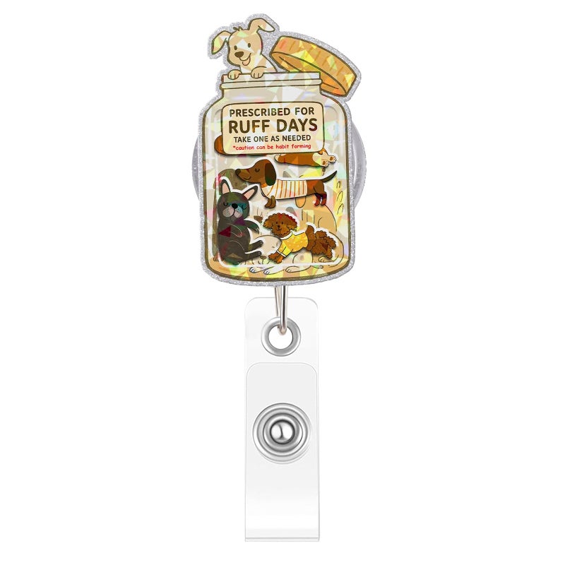 Kimoli Funny Nurse Badge Reel Cute Dog Nursing Badge Reel Retractable Positive And Inspirational Id Card Holder With Clip For Rn Healthcare Doctor Nurse Dog Lovers Gifts - Image 1