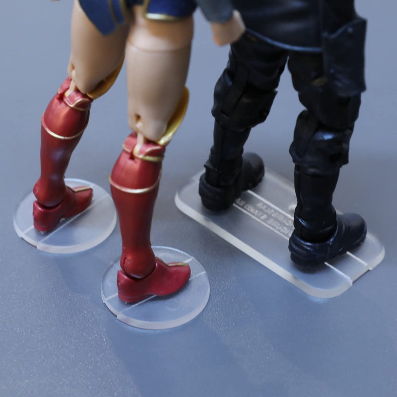 FIGURESLAB 100PCS Action Figure Stand 6inch Figures Toy Support Stands Display Bases Holder Compatible with 112 Scale Mavel Legends SeriesGiJeo Classified SeriesD CMo tu Mix Square Round - Image 3