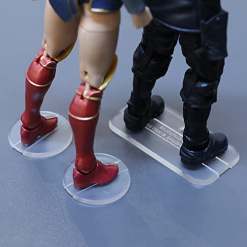 FIGURESLAB 100PCS Action Figure Stand 6inch Figures Toy Support Stands Display Bases Holder Compatible with 112 Scale Mavel Legends SeriesGiJeo Classified SeriesD CMo tu Mix Square Round - Image 1