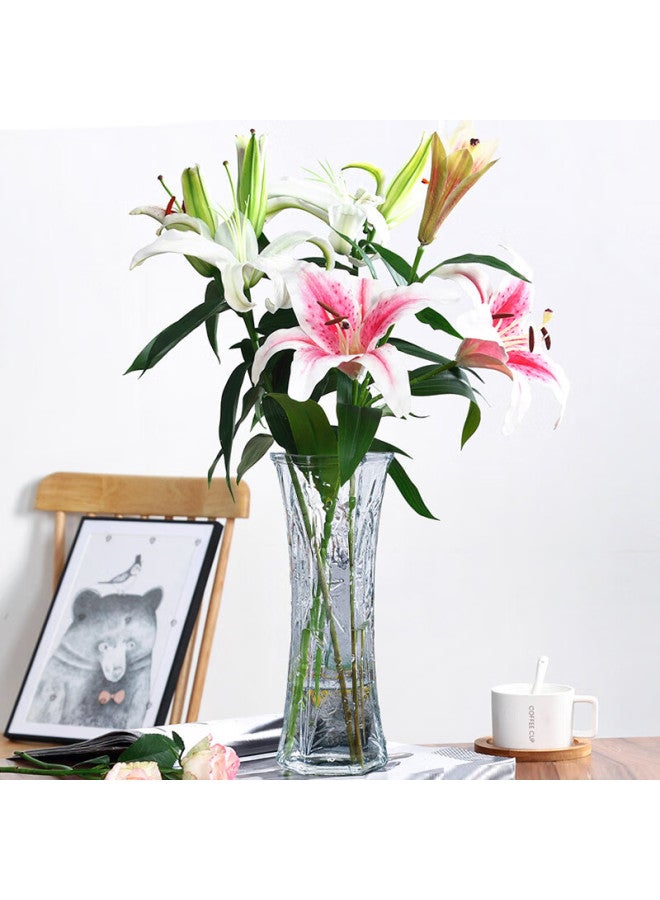 Extreme Space Jidu Kongjian Glass Vase, Living Room Decoration, Desktop Ornament, Hydroponic Flower Arrangement, Transparent Glass Vase, Diamond-shaped, Lucky Bamboo - Image 3
