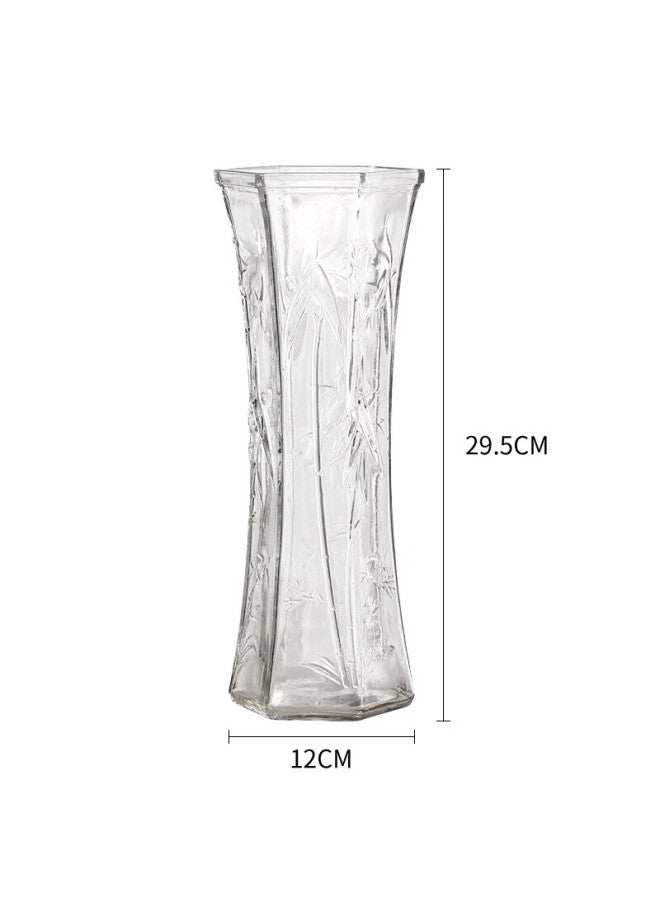 Extreme Space Jidu Kongjian Glass Vase, Living Room Decoration, Desktop Ornament, Hydroponic Flower Arrangement, Transparent Glass Vase, Diamond-shaped, Lucky Bamboo - Image 2