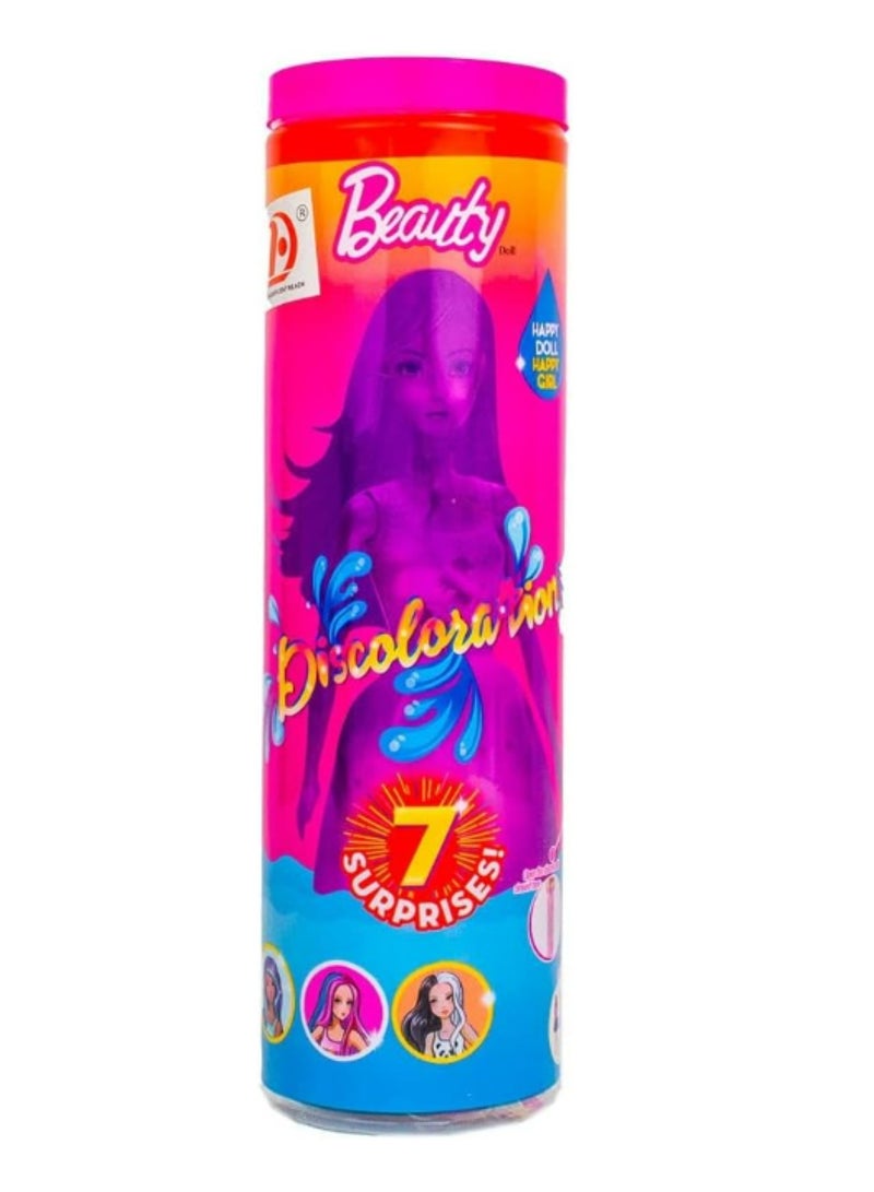 Doll with 7 surprises Water reveals the doll's appearance and changes the color and appearance of the dress  - Image 1