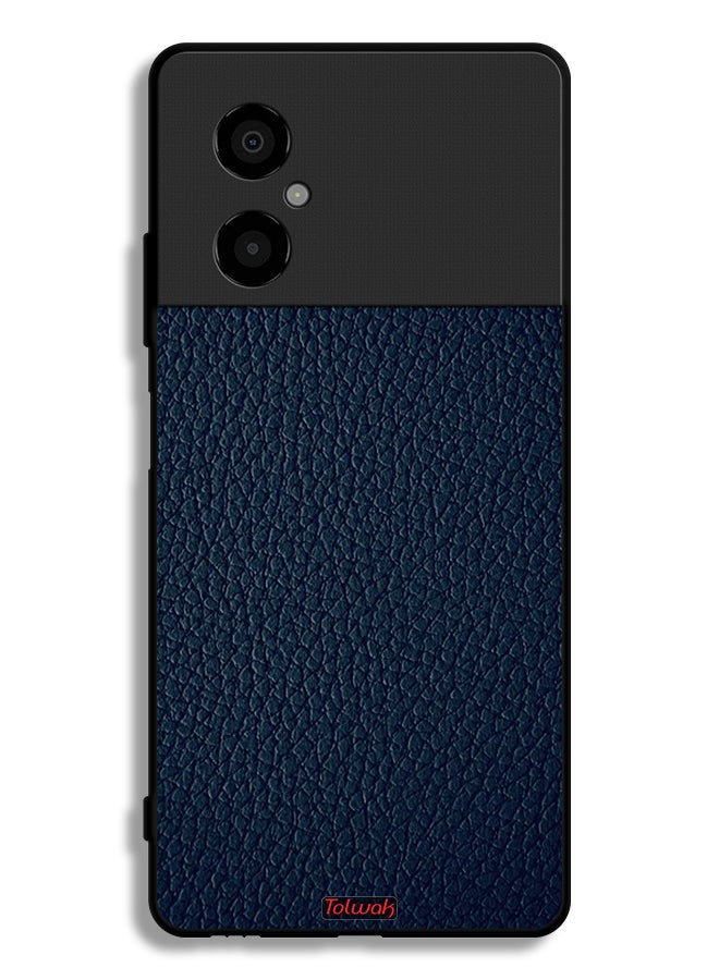 Tolwak Xiaomi Poco M4 5G Protective Case Cover Leather Pattern - Image 2