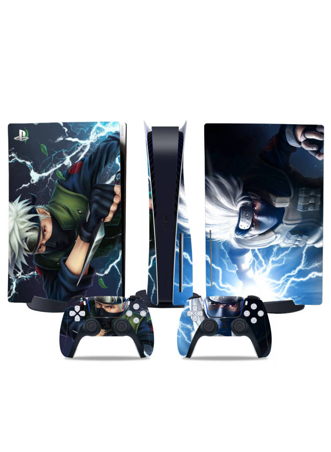 Small Batch Ps5 Disc Version Stickers Ps5 Digital Version Film Skull Fire Ship Style Support One Piece For Whole Sale-Color:lemon Yellow DiskPS5-4247 - Image 1