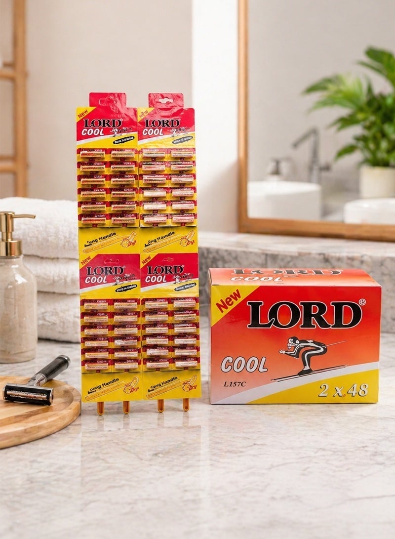 LORD Cool Twin Blade Disposable Razors – 48 Pack Yellow Edition (L.157C) | Smooth & Clean Shaving - Image 2
