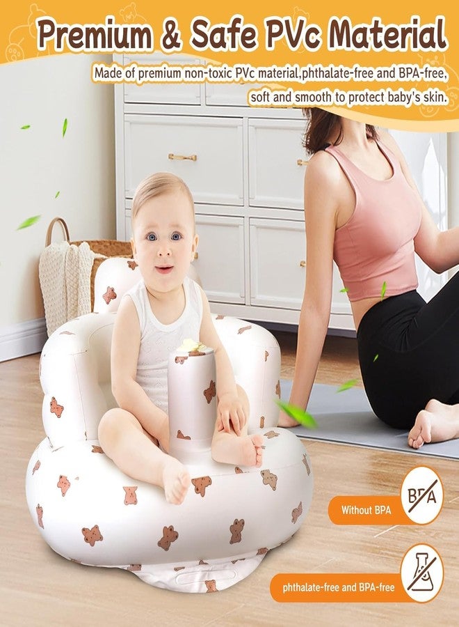 Deoxys Inflatable Baby Seat for Babies 3-36 Months, Baby Floor Seats for Sitting Up, Baby Seats Blow Up Baby Chair for Infants with Built in Air Pump - Image 2
