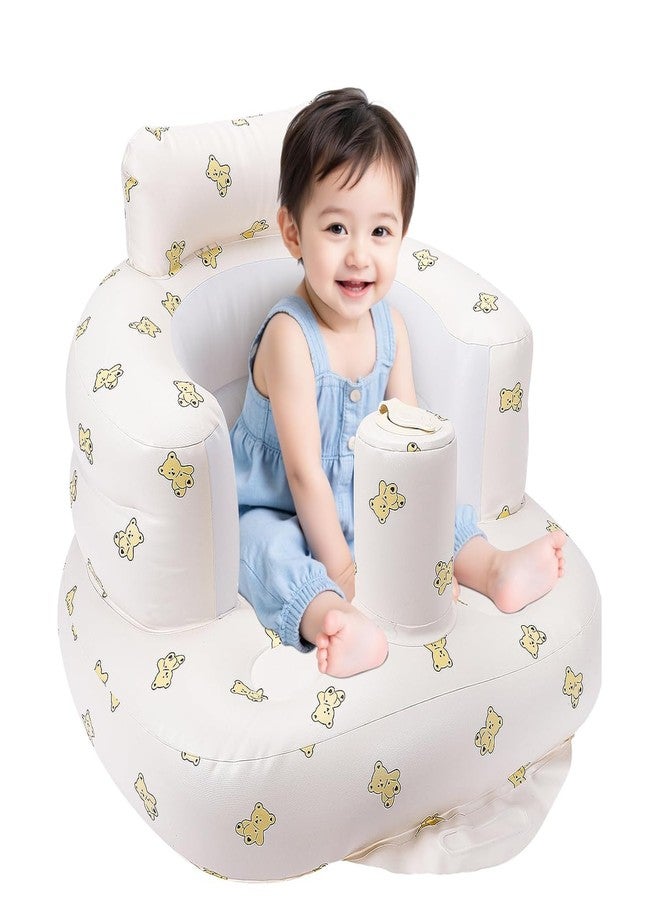 Deoxys Inflatable Baby Seat for Babies 3-36 Months, Baby Floor Seats for Sitting Up, Baby Seats Blow Up Baby Chair for Infants with Built in Air Pump - Image 1