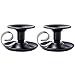 SUJUN Retro Iron Taper Candle Holder, Set of 2, Simple Black Candlestick Holders Candlelight Stand for Halloween - Image 2
